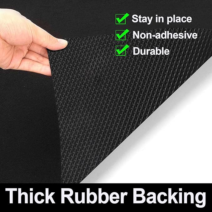 AiBOB Waterproof Under Sink Mat, Absorbent Quick Dry Sink Liners Protect Cabinets, Durable Shelf Liners, Slip Resistant and Non-Adhesive, 24X68, Pure Black