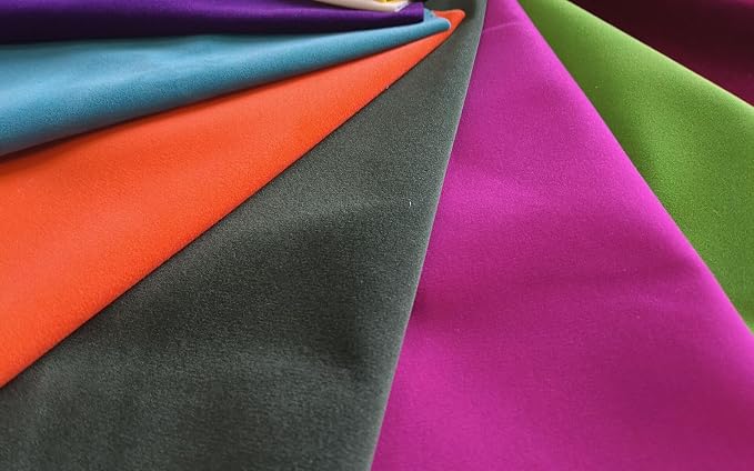 14pcs 12 x 12 Inches Solid DIY Flocked Fabric Suede Fabric Knitted Fleece Velvet DIY Material Set Precut Bundle Patchwork Squares for Home Crafts Sewing