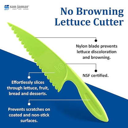 San Jamar Lettuce Knife, Green, 12" L, Plastic, 4" W LK200W - 1 Each