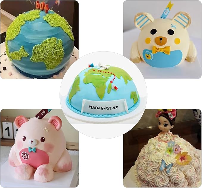 8 Inches Hemisphere Football Cake Pan, 3D Soccer Half Ball Birthday Cake Pan, Aluminum Cake Mold Nonstick Baking Tool