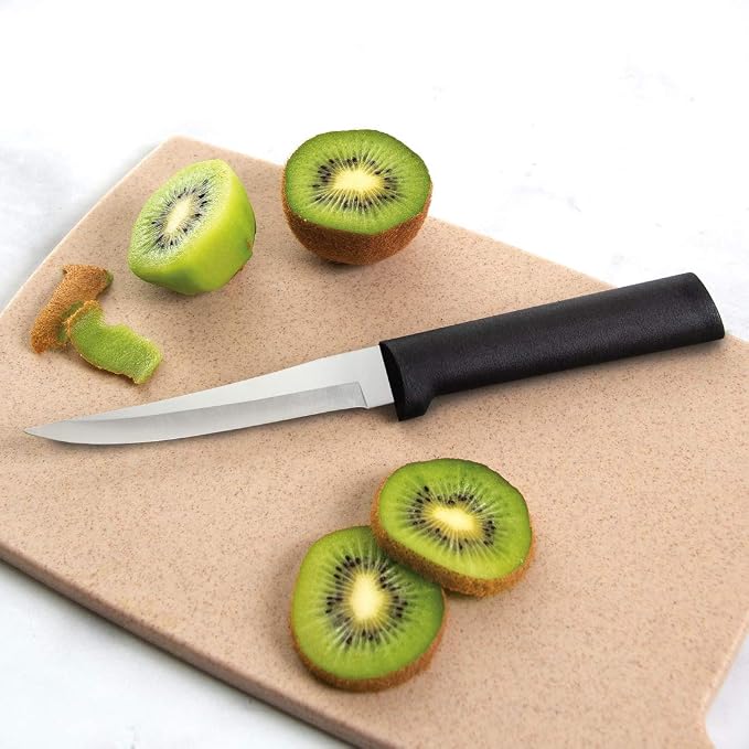 Rada Cutlery Paring Plus Sharpener Set (G236), 3-Piece Knife Set with Quick Edge Knife Sharpener, Stainless Steel Blades, Black Handle