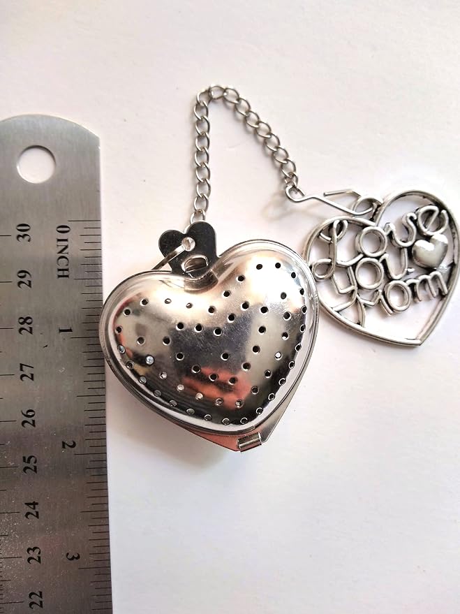 Love You Mom Heart Tea Infuser Ball for Loose Herbal Tea Brewing