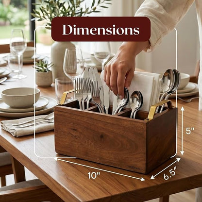 nestroots INSEPARABLES TEAK WOOD SPOON STAND - GOLD