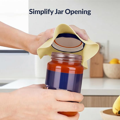 NIHOME Silicone Jar Opener – 6 Inch Large Anti-Slip Grip Pads, Premium 100% Food-Grade Silicone, Stylish Designer Colors, Multi-Purpose Heat-Resistant Mat & Coaster, Set of 6 (Light Candy Colors)