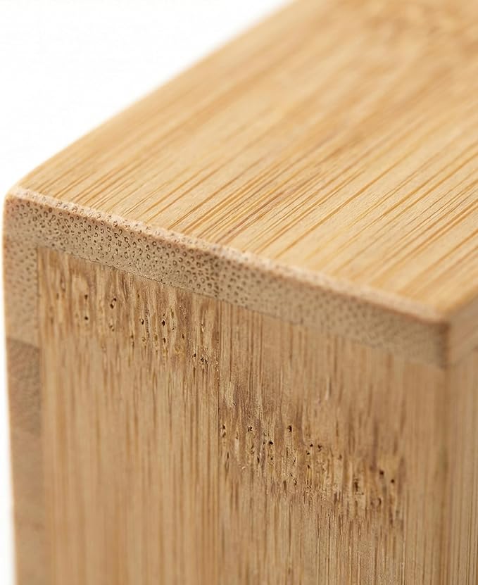 Bamboo Drawer Organizer with Removable Dividers, Fits Kitchens, Bathrooms, Desk, Utensil, Makeup (Natural, S)
