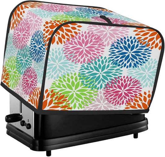 Toaster Cover 2 Slice Wide Slot Abstract FlowerBread Toaster Oven Dustproof Cover Small Appliance Kitchen Covers Dust and Fingerprint Protection for Women Gift 2 Slice
