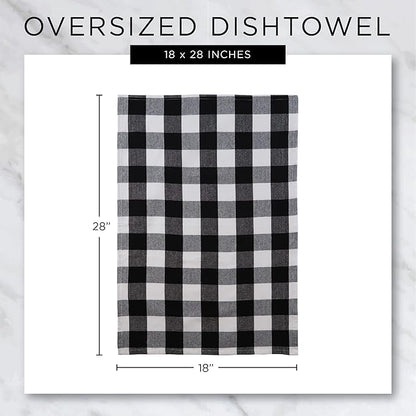 DII Lattice Basics Collection Kitchen Essentials, Dishtowel Set, Aqua, 2, Piece