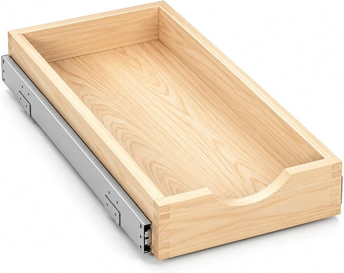 ZOINLIY Wooden Pull Out Cabinet Organizer, Slide Out Drawer for Kitchen Organizers and Storage, Soft Close, Heavy Duty, Full-Extension