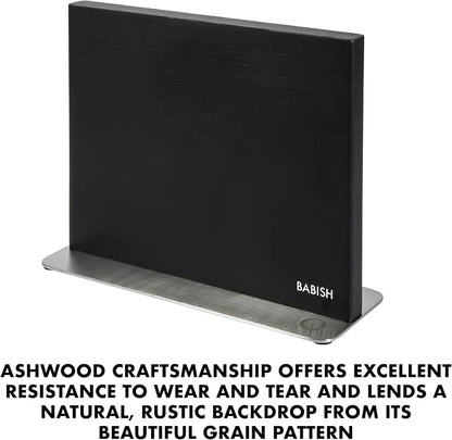 Babish 5-Piece Magnetic Forged Kitchen Knife Block Set – 1.4116 German Steel Cutlery with Magnetic Knife Holder – Professional Chef Knife Set