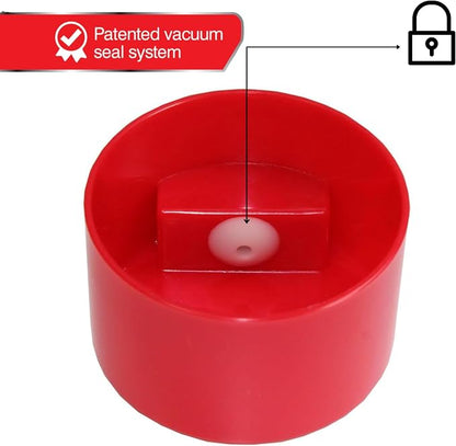 Minivac - 10g to 30 grams Airtight Multi-Use Vacuum Seal Portable Storage Container for Dry Goods, Food, and Herbs - Red Cap & Black Body