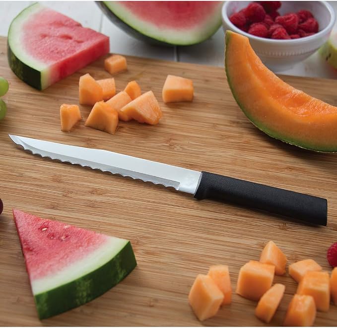 Rada Cutlery Ultimate 15-Piece Gift Set with Quick Edge Sharpener, Stainless Steel Blades, Black Handle