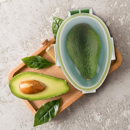 DOITOOL Avocado Keeper, Avocados Storage Container, Reusable Saver Holder, Silicone Fridge Container for Freshness, Refrigerator Vegetable Case Saver, Clear Box for Vegetarians