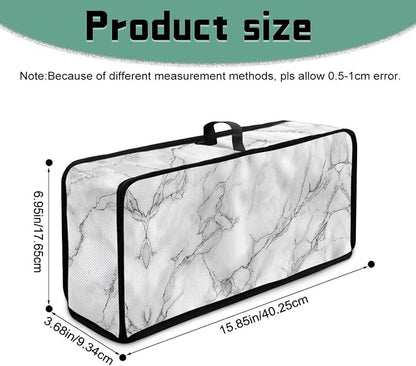 Slim 2 Slice Toaster Cover White Marble Cover for 2 Slice Slim Toaster, Water-Resistant Protective Dust Covers for Kitchen Appliances, Easy to Clean