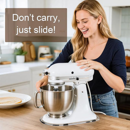 Thickened Acrylic Mixer Slider (Compatible with KitchenAid Mixer) (Slider for 4.5-5QT Stand Mixer) (Mixers Accessories) Sturdy Heavy-Duty Mixer Slider, Clear
