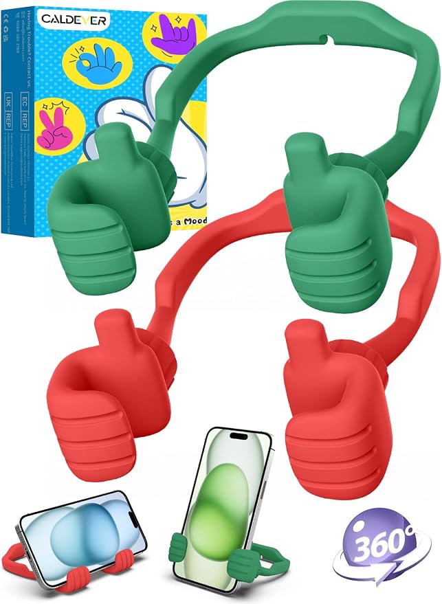Trendy Gifts for Teens Girls Boys Adults Cell Phone Stand: UPGRADE Adjustable Thumbs Up Lazy Phone Holder for Desk Fun Birthday Gifts Ideas for Kids Teenage Women Men Stocking Stuffers Cool Gadgets