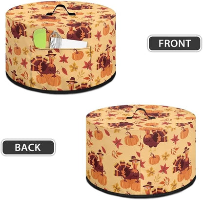 Pumpkins Turkeys Slow Cooker Dust Cover Compatible with 6-8 qt Crock for Pot Small Kitchen Appliance Decor Dust Cover Thanksgiving Decor