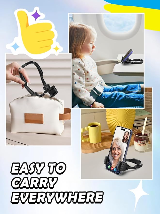 Gifts for Teens Boys Girls Adults Fathers Day: Thumbs Up Lazy Phone Stand Cell Phone Holder for Desk Kids Teenage Tween Men Women Stocking Stuffers Funny Cool Gadget Birthday Ideas Husband Dad Gifts