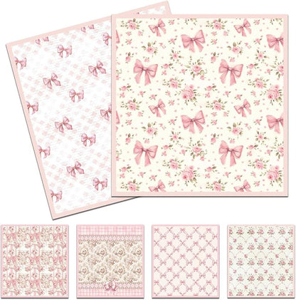 Pink Swedish Dish Cloths for Kitchen, 6 Pack Reusable Coquettte Swedish Dishcloths, Bow Absorbent Sponge Cleaning Dish Cloths for Party Home Cleaning Quick Drying Washable No Odor Hand Towel