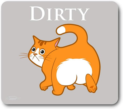Orange Funny Cat Clean Dirty Dishwasher Magnet, Dishwasher Magnet Clean Dirty Sign, Reversible Funny Dish Washer Refrigerator Sign, Cute Cat Stickers, Double Sided