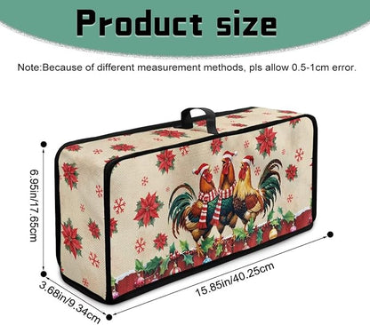 Christmas Toaster Cover 2 Slice Chicken Pattern Cover for 2 Slice Slim Toaster Water-Resistant Dust Covers for Kitchen Appliances, Machine Washable
