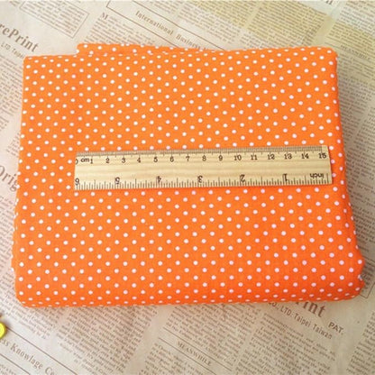 7Pcs Orange Cotton/Polyester Fabric Bundle Squares Patchwork DIY Sewing Scrapbooking Quilting Floral Dot Pattern Fabric 10" x 10" (25cm x 25cm) Arts, Crafts and Sewing
