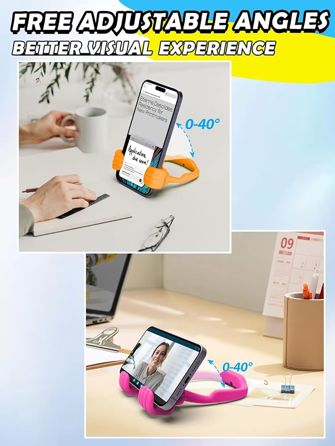 Graduation Gifts for Teens Girls Boys Kids Adults Gifts Cell Phone Stand: UPGRADE Adjustable Thumbs Up Lazy Phone Holder for Desk Fun Gadgets Birthday Gift Ideas for Teenager Women Trendy Stuff