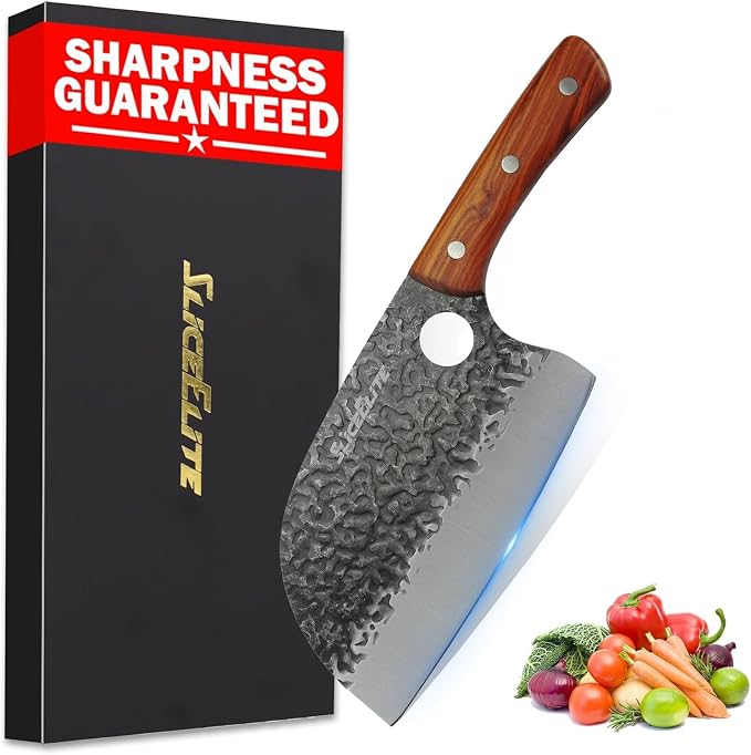 Hand-Forged Professional Butcher Knife (SERBIAN CHEF KNIFE)
