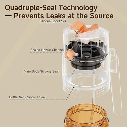 500ml Black Oil Sprayer and Dispenser, 2-in-1 Dark-Tinted Glass Spray Bottle for Air Fryer, BBQ, Salad, Baking, Refillable Oil Mister
