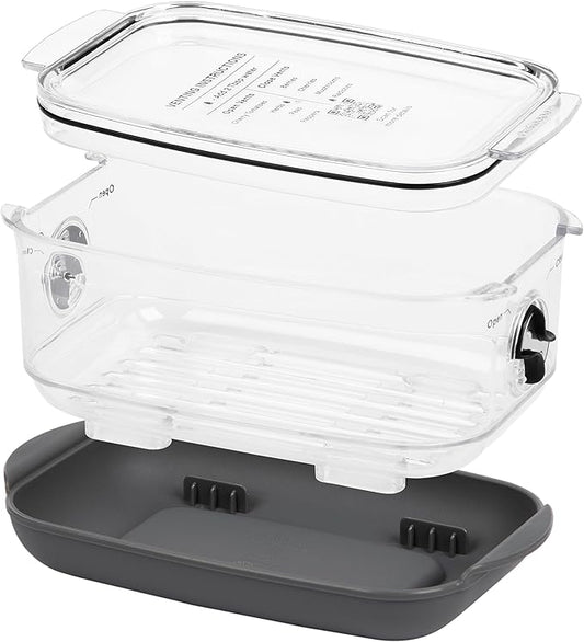 Progressive ProKeeper Stackable Produce ProKeeper Storage Container with Stay-Fresh Vent System (PKS-912 (1.2 qt Berry Keeper))