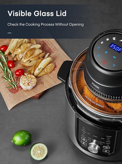 Air Fryer Lid for Instant Pot 6Qt/8Qt, 7 in 1 with LED Touchscreen, Turn Your Pressure Cooker Into in Seconds, Air Fryer Accessories and Recipe Cookbook Included