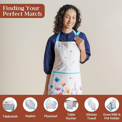 Maison d' Hermine 100% Cotton Apron for women with Pocket Kitchen Chef Apron for Men Cooking Spring Summer