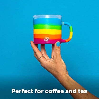 Silipint 16oz Silicone Coffee Mug – Unbreakable Dishwasher Safe Microwave Oven & Freezer Compatible Travel Mug – Non-Toxic Reusable Cup for Hot Coffee Tea or Cold Drinks, Prism - Pack of 2