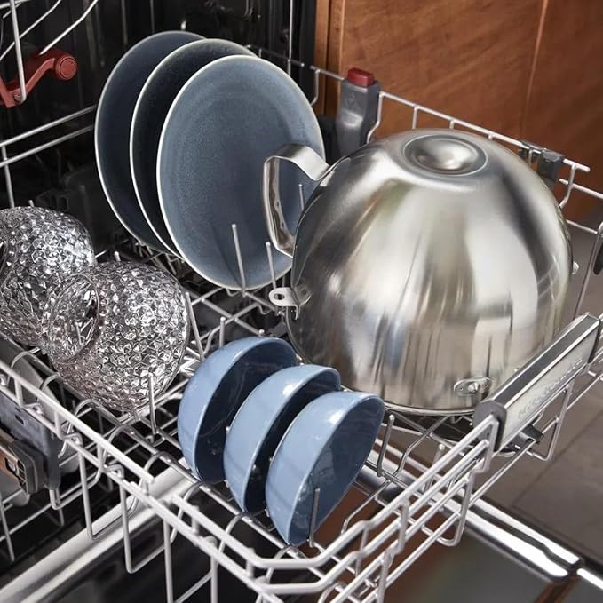Stainless Steel Mixer Bowl, Compatible with KitchenAid Series 6QT Lift Stand Mixer, Suitable for KV25, KP26, KB26,Dishwasher Safe, Heavy Duty, No Residue, Ergonomic Handle