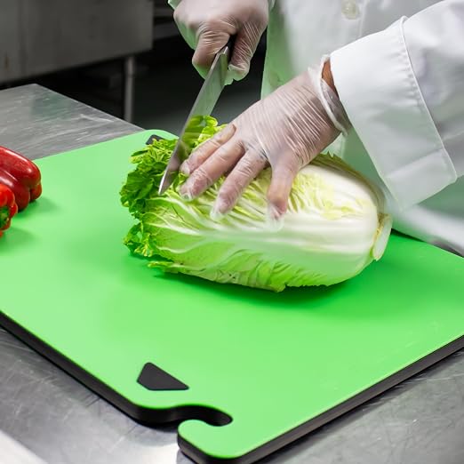 San Jamar Lettuce Knife Plastic Knife with Serrated Edge for Kitchens and Restaurants, Nylon, 0.5 X 4.25 X 15.5 Inches, Green (Pack of 3)