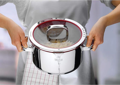 WMF 20cm Casserole, 3.4L, Brushed Stainless Steel, Suitable for All Stove Tops, Including Induction, Dishwasher-Safe, With Lid