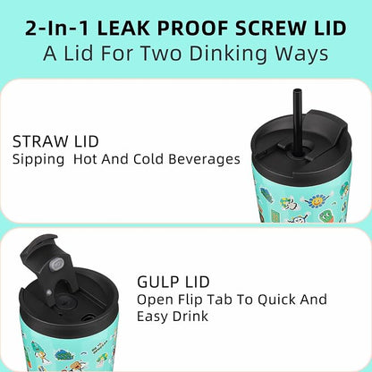 BJPKPK 26oz Stainless Steel Insulated Tumbler With lid And Straw Travel Coffee Thermal Tumblers Cup For Women And Men,Spring Party Green