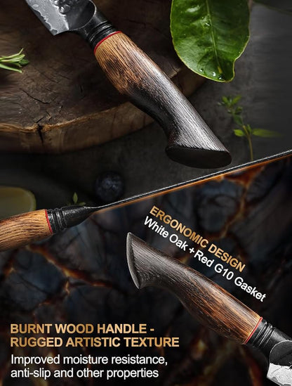 XINZUO Kitchen Paring Knife 4.2 Inch,Razor Sharp Hand Forged Damascus Steel Small Kitchen Knife For Peeling Coring Fruit With Ergonomic Handle