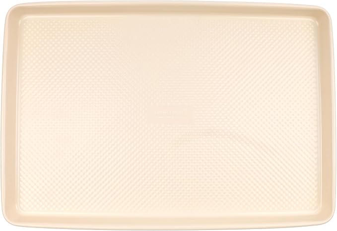 David Burke 17x11 Cookie Sheet – Carbon Steel, PFTE & PFOA Free, Oven Safe, Non-Toxic, Perfect for Baking and Roasting – Cream