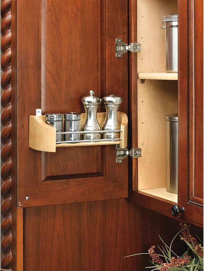 Rev-A-Shelf 11" Single Cabinet Door Mount Wood Storage Tray