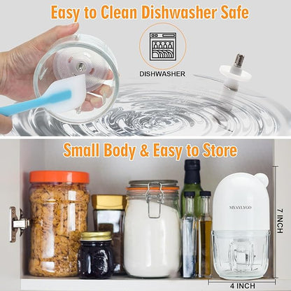 Baby Food Blender, Baby Food Maker & Food Processor, Medium, White | Borosilicate Glass, BPA-Free, Easy to Use & Clean, For Meat, Vegetables, Fruit, Homemade Purees, Baby Feeding Essentials