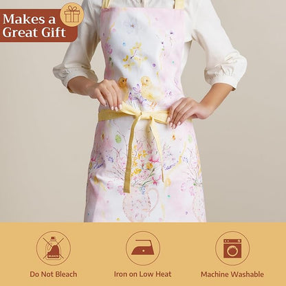 Maison d' Hermine 100% Cotton Apron for women with Pocket Kitchen Chef Apron for Men Cooking Spring Summer