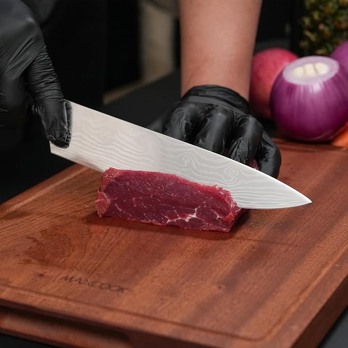8 Inch Chef Knife- Professional Ultra Sharp Kitchen Knife Made of High-Carbon Stainless Steel (3Cr13) with Ergonomic Handle for Home Cooks & Master Chef