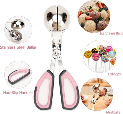605-Piece Cake Pop Kit with Cake Pop Sticks and Wrappers, Treat Bags, Decorating Pen, Meat Baller & Display Stand - Complete Baking Set for Family Kitchen & Home Baking Enthusiasts Creating Candies