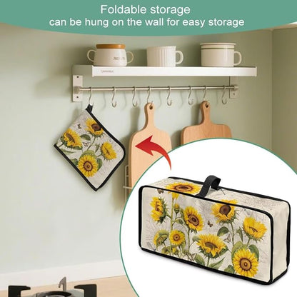 Toaster Cover 2 Slice Sunflower Beige Cover for 2 Slice Slim Toaster, Dustproof Small Appliance Covers Protects from Dust & Spills Kitchen Appliance Protector