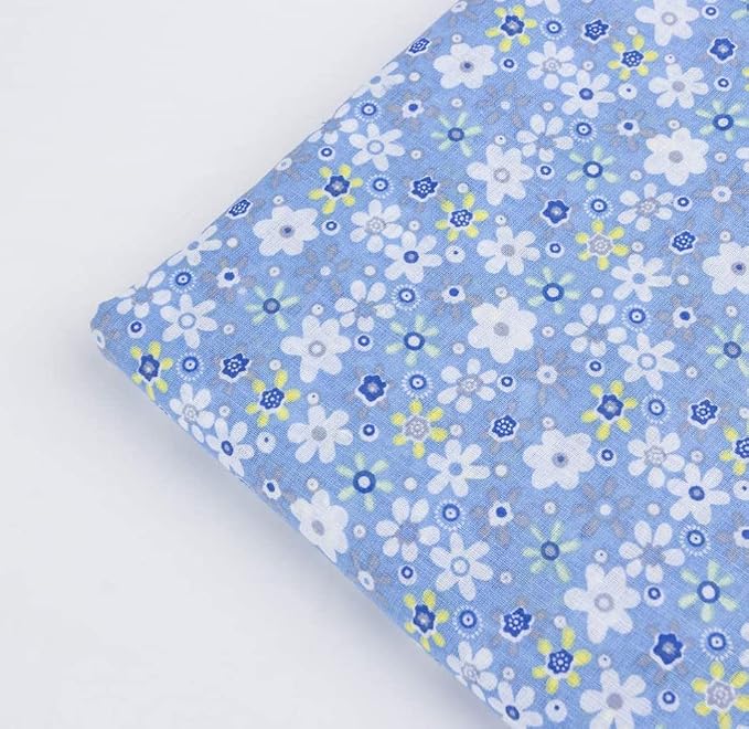 7 pcs 20" x 20" Cotton Fabric DIY Making Supplies Quilting Patchwork Fabric Fat Quarter Bundles DIY for Quilting Cotton Patchwork Cushions (Mix Flowers, 20" x 20")