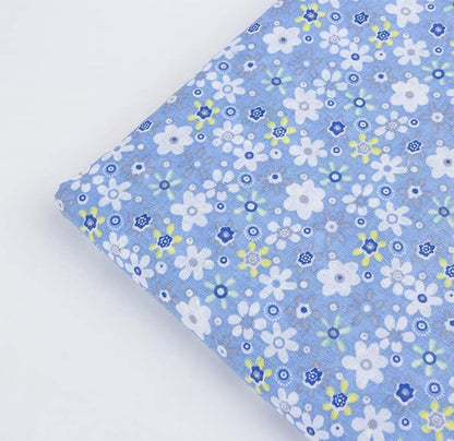 7 pcs 20" x 20" Cotton Fabric DIY Making Supplies Quilting Patchwork Fabric Fat Quarter Bundles DIY for Quilting Cotton Patchwork Cushions (Flowers, 20" x 20")