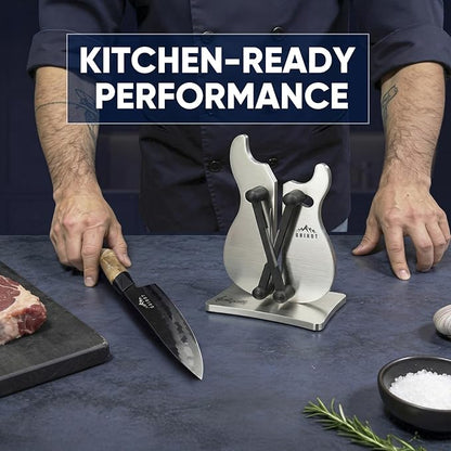 VQ-5 Professional Knife Sharpener | 3-Action Streamlined Guitar Design for Effortless Knife Sharpening - The Ultimate Tool for Precision 11 to 21 Degree Angles