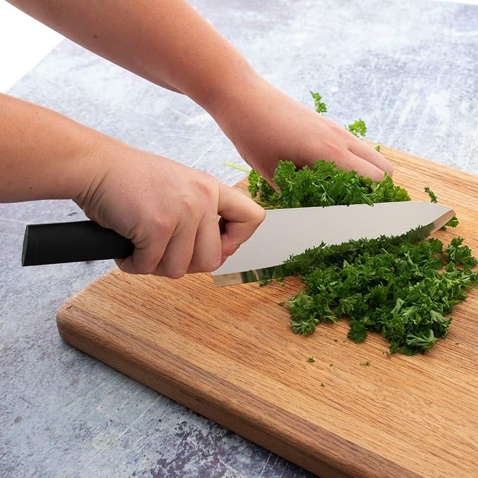 Rada Cutlery French Chef Knife (W231), 8.5" Stainless Steel Blade, Black Handle, Pack of 2