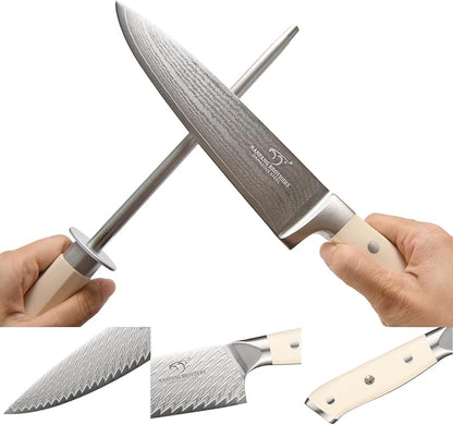 NANFANG BROTHERS Damascus + VG10 Knife,68 Layers, Sharp,Multi-functional,Cooking Utensils,Cutting Meat,Vegetables,Fruits,Home Use,Commercial