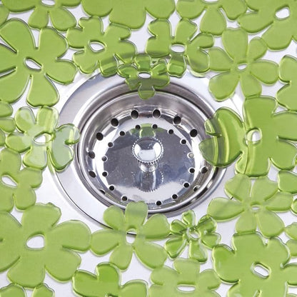 InterDesign Blumz Kitchen Sink Protector Mat - Large, Green
